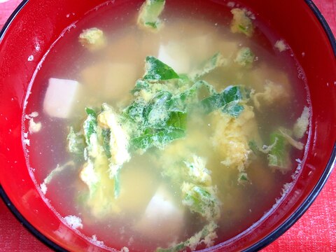 ニラ玉と豆腐のスープ☆